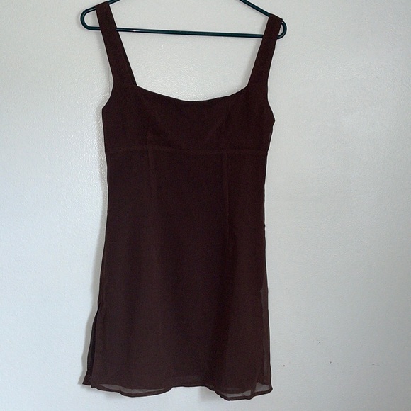 Beginning boutique brown mini dress - Picture 3 of 9